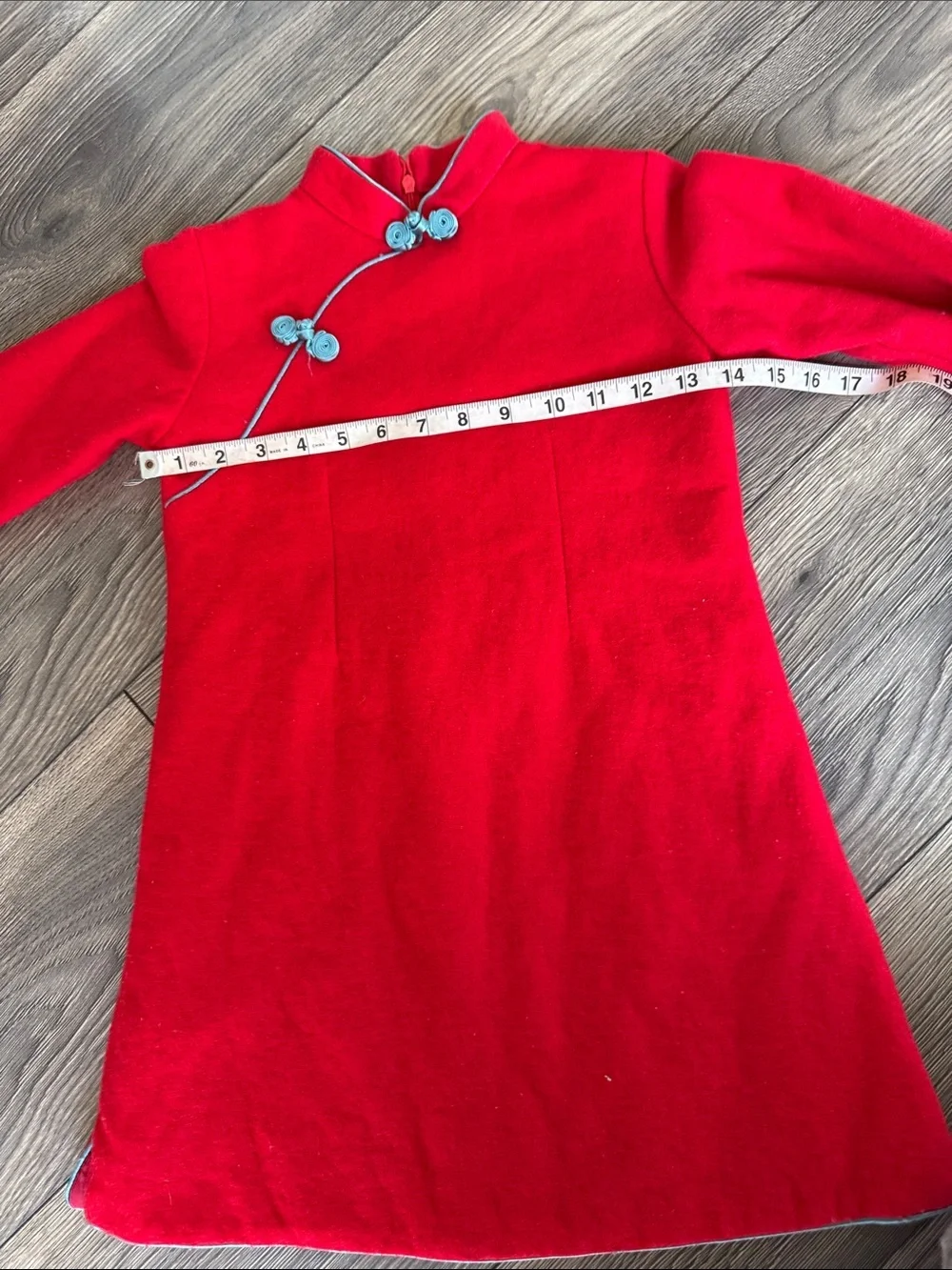 Chou-Chou Chic Red Wool Blend Chinese Style Padded Dress Coat Kids Size 120
